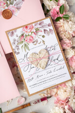 Zaproszenia ślubne Natura wyjątkowe zaproszenia na ślub z modnym florystycznym wzorem1