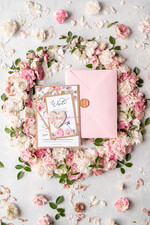 Zaproszenia ślubne Natura wyjątkowe zaproszenia na ślub z modnym florystycznym wzorem3