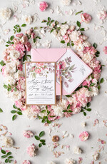 Zaproszenia ślubne Natura wyjątkowe zaproszenia na ślub z modnym florystycznym wzorem4