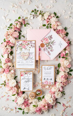 Zaproszenia ślubne Natura wyjątkowe zaproszenia na ślub z modnym florystycznym wzorem0