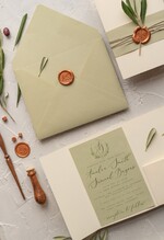 Zaproszenia ślubne Natura rustykalne zaproszenia ślubne Oliwka suszona zaproszenia na ślub z naturalną Gałązką Oliwki zielone zaproszenie na ślub Toskania4