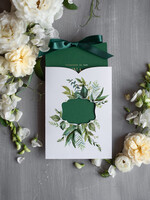 Zaproszenia ślubne Natura Złocone Eukaliptus Zaproszenia Ślubne Zieleń i Złoto  Zaproszenia na Ślub Delikatne Zaproszenie Ślubne Zielone Eukaliptus 4