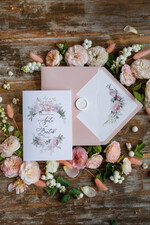 Zaproszenia ślubne Natura Zaproszenia na Ślub boho kwiaty Romantyczne zaproszenia ślubne 2