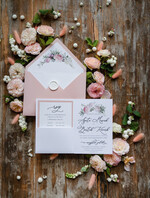 Zaproszenia ślubne Natura Zaproszenia na Ślub boho kwiaty Romantyczne zaproszenia ślubne 5