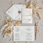 Zaproszenia ślubne Natura modne zaproszenia ślubne, rustykalne boho na wesele w plenerze, składane zaproszenia na ślub trawa pampasowa1