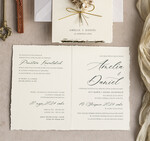 Zaproszenia ślubne Natura Zaproszenia ślubne boho z szuszonym bukiecikiem,nietypowe zaproszenia  na ślub z szuszkami i jedwabiem, rustykalne złocone zaproszenia z kalkowa kopertą3