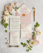 Zaproszenia ślubne Natura Proste Boho Zaproszenia Ślubne Różowe Róże  Minimalistyczne Zaproszenia na Ślub Delikatne Zaproszenie Ślubne0