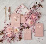 Zaproszenia ślubne Złote Glamour złote zaproszenia ślubne boho kwitnace wisnie złocone zaproszenie na ślub  0