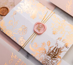 Zaproszenia ślubne Złote Glamour złote zaproszenia ślubne wykonywane ręcznie styl glamour w kolorystyce pudrowego różu i złota12