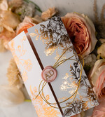 Zaproszenia ślubne Złote Glamour złote zaproszenia ślubne wykonywane ręcznie styl glamour w kolorystyce pudrowego różu i złota16