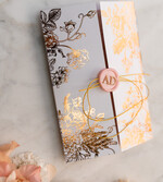 Zaproszenia ślubne Złote Glamour złote zaproszenia ślubne wykonywane ręcznie styl glamour w kolorystyce pudrowego różu i złota18