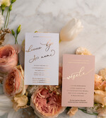 Zaproszenia ślubne Złote Glamour złote zaproszenia ślubne wykonywane ręcznie styl glamour w kolorystyce pudrowego różu i złota21