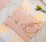 Zaproszenia ślubne Złote Glamour złote zaproszenia ślubne wykonywane ręcznie styl glamour w kolorystyce pudrowego różu i złota25