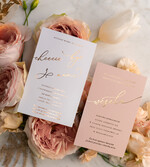 Zaproszenia ślubne Złote Glamour złote zaproszenia ślubne wykonywane ręcznie styl glamour w kolorystyce pudrowego różu i złota29