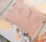 Zaproszenia ślubne Złote Glamour złote zaproszenia ślubne wykonywane ręcznie styl glamour w kolorystyce pudrowego różu i złota8