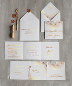 Zaproszenia ślubne Złote Glamour złote rustykalne zaproszenia ślubne  złocone zaproszenie na ślub cywily i nie tyllko ze różami1