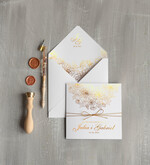 Zaproszenia ślubne Złote Glamour złote rustykalne zaproszenia ślubne  złocone zaproszenie na ślub cywily i nie tyllko ze różami6