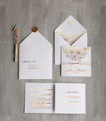 Zaproszenia ślubne Złote Glamour złote rustykalne zaproszenia ślubne  złocone zaproszenie na ślub cywily i nie tyllko ze różami0