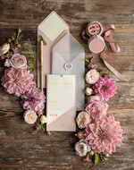 Zaproszenia ślubne Złote Glamour zaproszenia ślubne ręcznie robione, szykowne i złote0