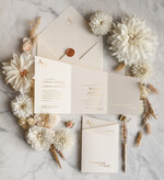 Zaproszenia ślubne Złote Glamour nowoczesne zaproszenia na ślub, glamour złota i srebrna folia, zaproszenia składane na trzy części 0