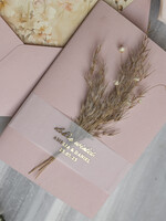 Zaproszenia ślubne Złote Glamour Oryginalne Zaproszenia Na Ślub Idealne Na Wesele W Plenerze, Eleganckie Zaproszenie Ślubne Z Trawą Pampasową, Złote Zaproszenia Na Ślub I Wesele, Trawa Pampasowa Na Zaproszeniach Ślubnych6