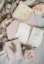 Zaproszenia ślubne Złote Glamour Oryginalne Zaproszenia Na Ślub Idealne Na Wesele W Plenerze, Eleganckie Zaproszenie Ślubne Z Trawą Pampasową, Złote Zaproszenia Na Ślub I Wesele, Trawa Pampasowa Na Zaproszeniach Ślubnych8