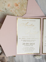 Zaproszenia ślubne Złote Glamour Oryginalne Zaproszenia Na Ślub Idealne Na Wesele W Plenerze, Eleganckie Zaproszenie Ślubne Z Trawą Pampasową, Złote Zaproszenia Na Ślub I Wesele, Trawa Pampasowa Na Zaproszeniach Ślubnych12