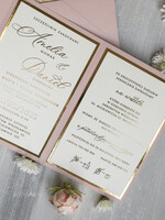 Zaproszenia ślubne Złote Glamour Oryginalne Zaproszenia Na Ślub Idealne Na Wesele W Plenerze, Eleganckie Zaproszenie Ślubne Z Trawą Pampasową, Złote Zaproszenia Na Ślub I Wesele, Trawa Pampasowa Na Zaproszeniach Ślubnych11