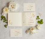 Zaproszenia ślubne Złote Glamour Złote  Minimalistyczne zaproszenia ślubne,  proste złocone zaproszenie ślubne Nowoczesne zaproszenie na ślub8