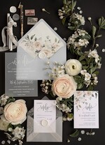 Zaproszenia ślubne Złote Glamour minimalistyczne przeźroczyste zaproszenia ślubne luksusowe akrylowe zaproszenia na ślub boho kwiaty2