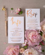 Zaproszenia ślubne Złote Glamour modne zaproszenia ślubne, minimalistyczne zlote litery1