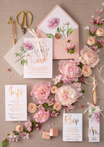 Zaproszenia ślubne Złote Glamour modne zaproszenia ślubne, minimalistyczne zlote litery0