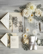 Zaproszenia ślubne Złote Glamour zaproszenia na ślub z satynowej pleksy, zaproszenia na wesele z akrylu, zaproszenia slubne z lakiem, elrganckie zaproszenia na slub2