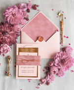 Zaproszenia ślubne Złote Glamour Ekskluzywne  Minimalistyczne zaproszenia ślubne, Welurowe zaproszenie ślubne Nowoczesne zaproszenie na ślub Welur4