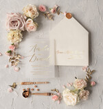 Zaproszenia ślubne Złote Glamour zaproszenia ślubne wykonywane ręcznie klasyczne złote i błyszczące zaproszenie na slub 0