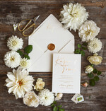 Zaproszenia ślubne Złote Glamour zaproszenia na ślub cywilny, glamour błyszczące złote napisy. Nowoczesne zaproszenia na ślub 1