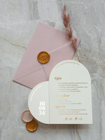 Zaproszenia ślubne Złote Glamour Kremowo złote Nowoczesne Zaproszenia ślubne Składane Serce złote, Złocone Minimalistyczne Zaproszenie na Ślub Cywilny i Kościelny, Proste Zaproszenie ślubne7