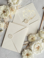 Zaproszenia ślubne Złote Glamour Złote  błyszczące zaproszenie na ślub z geometrycznym secem Złote Zaproszenia Ślubne z Listkami  Glamour Proste  Złocone Zaproszenie na Ślub3