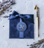 Zaproszenia ślubne Złote Glamour Ekskluzywne  Minimalistyczne zaproszenia ślubne, Welurowe zaproszenie ślubne Granatowe zaproszenie na ślub Welur2