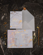 Zaproszenia ślubne Złote Glamour złote zaproszenia ślubne marmur geometryczne złocone zaproszenie na ślub marmurkowe0