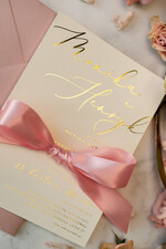 Zaproszenia ślubne Złote Glamour złote zaproszenia ślubne w pastelowej kolorystyce romantyczne róże i przeźroczysta koperta2