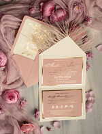 Zaproszenia ślubne Złote Glamour zaproszenia ślubne z piórami, strusie pióra na zaproszeniach ślubnych, nietypowe zaproszenie na ślub, złote zaproszenia na ślub i wesele1