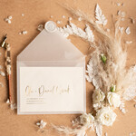 Zaproszenia ślubne Złote Glamour niepowtarzalne zaproszenia ślubne, złoty i srebrny laminat zaproszenia ze wstążką 4