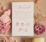 Zaproszenia ślubne Złote Glamour zaproszenie ślubne na lustrze ,złote zaproszenia ślubne z lustrzanym monogramem, różowe zaproszenie na ślub złocone, zaoriszenia na slub cywilny pudrowy róż  7