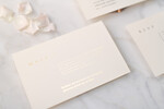 Zaproszenia ślubne Złote Glamour minimalistyczne złote zaproszenia na ślub w delikatnej kolorystyce przeźroczysta koperta17