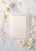 Zaproszenia ślubne Złote Glamour minimalistyczne złote zaproszenia na ślub w delikatnej kolorystyce przeźroczysta koperta19