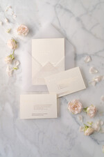 Zaproszenia ślubne Złote Glamour minimalistyczne złote zaproszenia na ślub w delikatnej kolorystyce przeźroczysta koperta4
