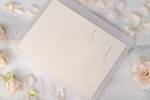 Zaproszenia ślubne Złote Glamour minimalistyczne złote zaproszenia na ślub w delikatnej kolorystyce przeźroczysta koperta6