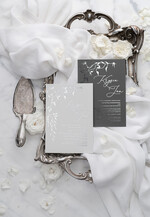 Zaproszenia ślubne Złote Glamour delikatne zaproszenia ślubne srebrne błyszczące litery ślub glamour1