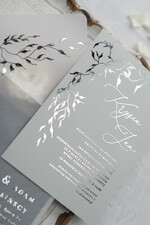 Zaproszenia ślubne Złote Glamour delikatne zaproszenia ślubne srebrne błyszczące litery ślub glamour4